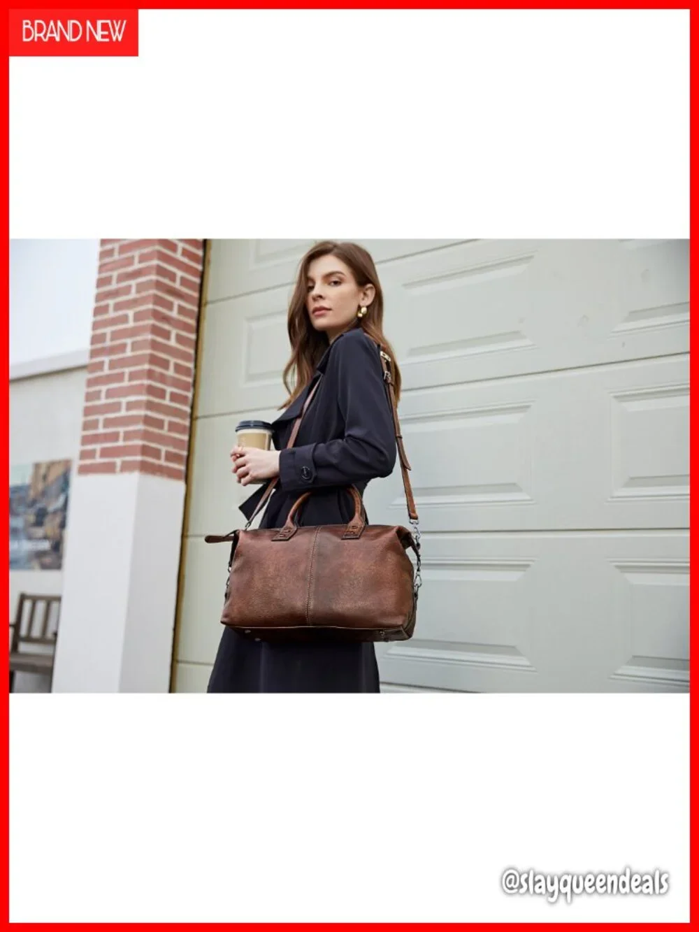 Leather Satchel Shoulder Bag Hobo Tote
